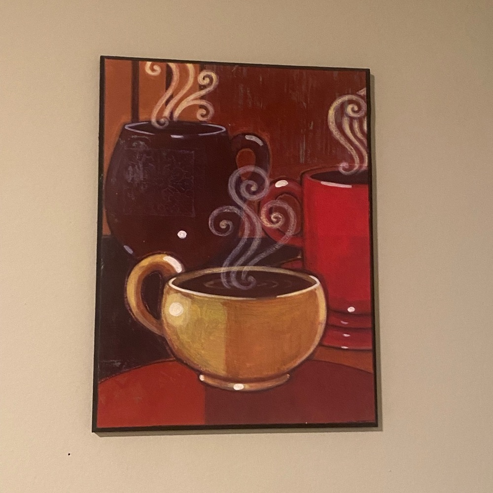 Colorful Coffee Cup Wall Art